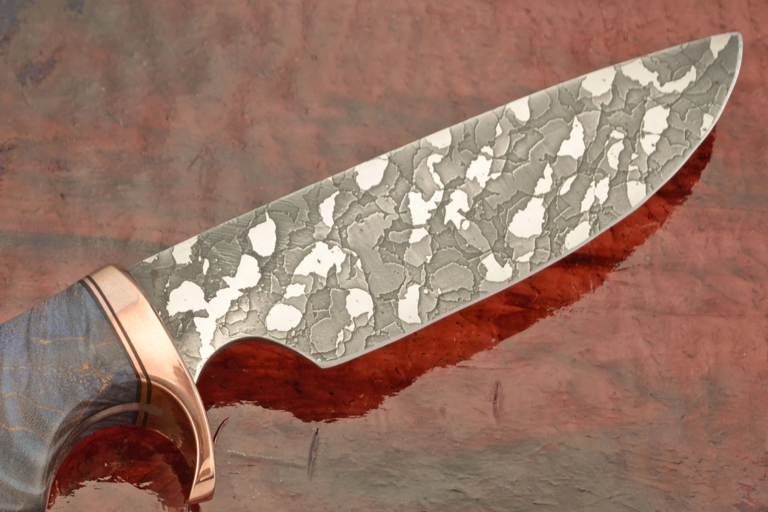 Drop Point Hunter With Tiger Maple And Copper 7 Drop Point Hunter With Tiger Maple And Copper - Image 7
