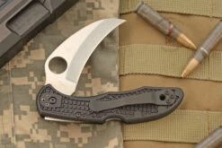 Spyderco Tasman Salt 2 With Black FRN And H1 (C106PBK2) -Optimal Knives Store 107763 4 x