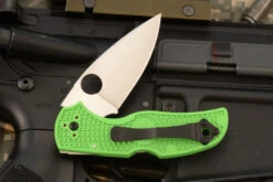 Spyderco Native 5 Salt With Green FRN And LC200N (C41PGR5) -Optimal Knives Store 107780 4 x