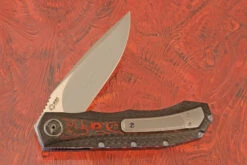 L51 Compact Flipper With Lava Flow FatCarbon (Ceramic IKBS) - M390 -Optimal Knives Store 107821 4 x