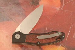 H4 Flipper With Black G10 And Maple Burl - M390 8 H4 Flipper With Black G10 And Maple Burl - M390 -Optimal Knives Store 107872 4 x