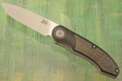 G8 Front Flipper With Black G-10 And Black Dunes FatCarbon - M390