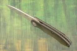 G8 Front Flipper With Black G-10 And Black Dunes FatCarbon - M390 -Optimal Knives Store 107876 3 x