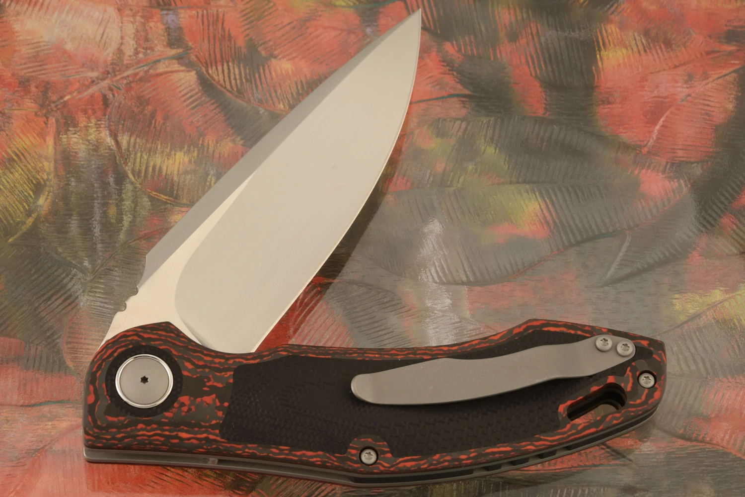 H4 Flipper With Lava Flow FatCarbon - M390 4 H4 Flipper With Lava Flow FatCarbon - M390 - Image 4