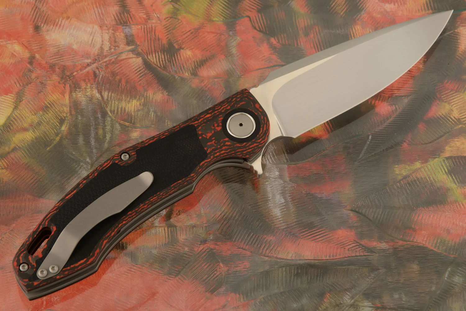 H4 Flipper With Lava Flow FatCarbon - M390 5 H4 Flipper With Lava Flow FatCarbon - M390 - Image 5