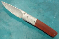 HI-05 Front Flipper With Damascus And Micarta (Ceramic IKBS)