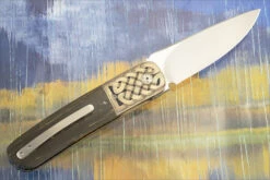 HI-05 Engraved Front Flipper With Raindrop Copper FatCarbon (Ceramic IKBS) - RWL-34 9 HI-05 Engraved Front Flipper With Raindrop Copper FatCarbon (Ceramic IKBS) - RWL-34 -Optimal Knives Store 107898 5 x