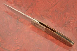 HI-05 Engraved Front Flipper With Lava Flow FatCarbon (Ceramic IKBS) -Optimal Knives Store 107899 3 x