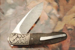 HI-06 Engraved Front Flipper With Damascus And Copper Dark Matter FatCarbon (Ceramic IKBS) 8 HI-06 Engraved Front Flipper With Damascus And Copper Dark Matter FatCarbon (Ceramic IKBS) -Optimal Knives Store 107903 4 x