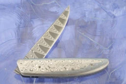 Small Ball Release Folder With Damascus - Damacore San Mai 10 Small Ball Release Folder With Damascus - Damacore San Mai -Optimal Knives Store 107922 5 x
