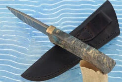 Drop Point Hunter With Maple Burl - O1 -Optimal Knives Store 107980 3 x