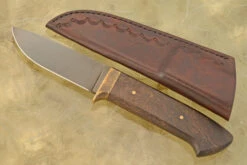 Drop Point Hunter With Red Bushwillow - O1 Carbon