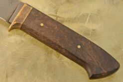 Drop Point Hunter With Red Bushwillow - O1 Carbon -Optimal Knives Store 107983 3 x