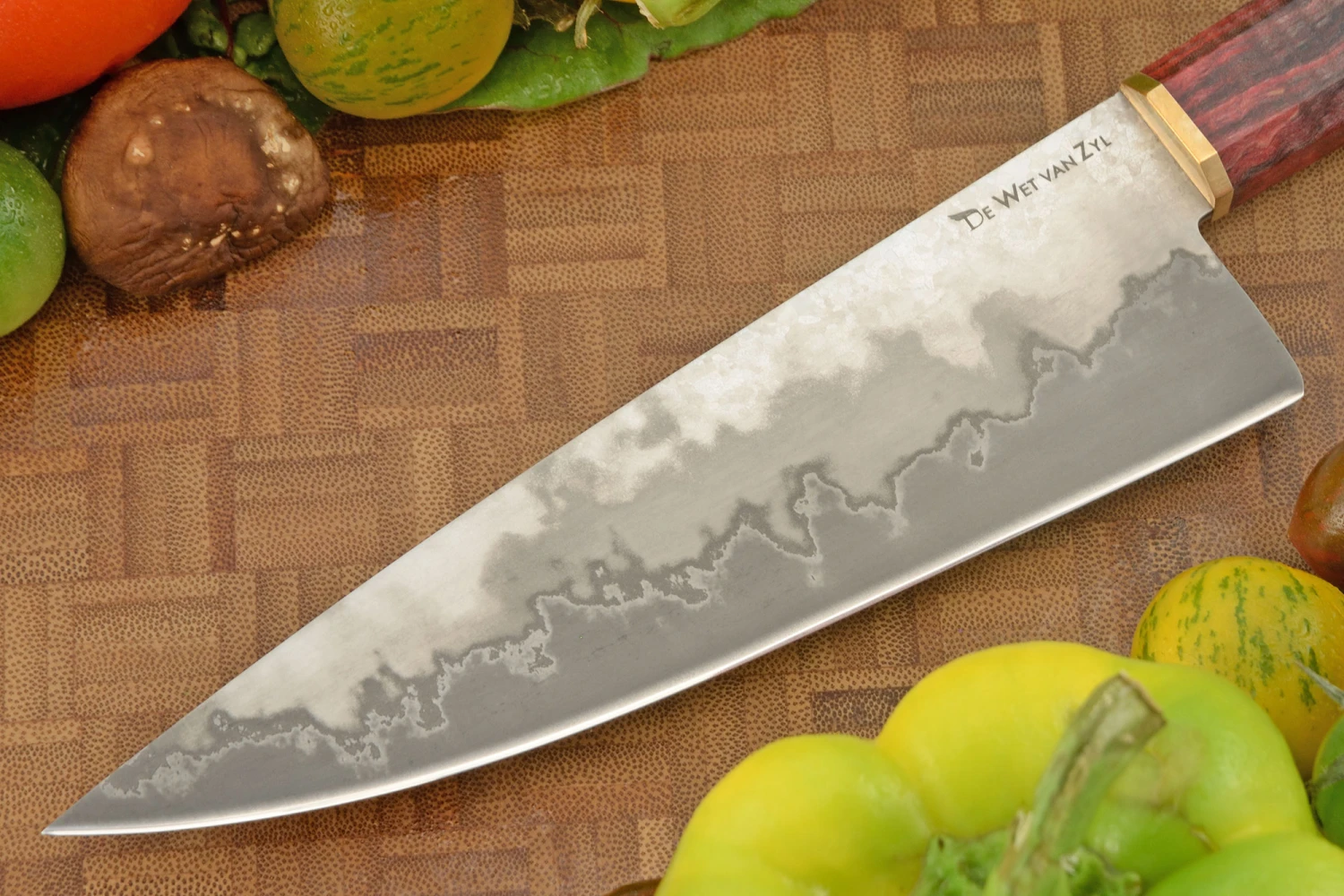 San Mai Chef's Knife With Masur Birch (6-3/4 In) 2 San Mai Chef's Knife With Masur Birch (6-3/4 In) - Image 2