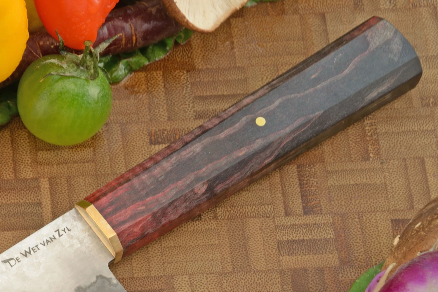 San Mai Chef's Knife With Masur Birch (6-3/4 In) 3 San Mai Chef's Knife With Masur Birch (6-3/4 In) - Image 3