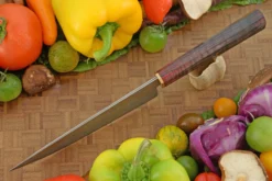 San Mai Chef's Knife With Masur Birch (6-3/4 In) 10 San Mai Chef's Knife With Masur Birch (6-3/4 In) -Optimal Knives Store 107990 4 x