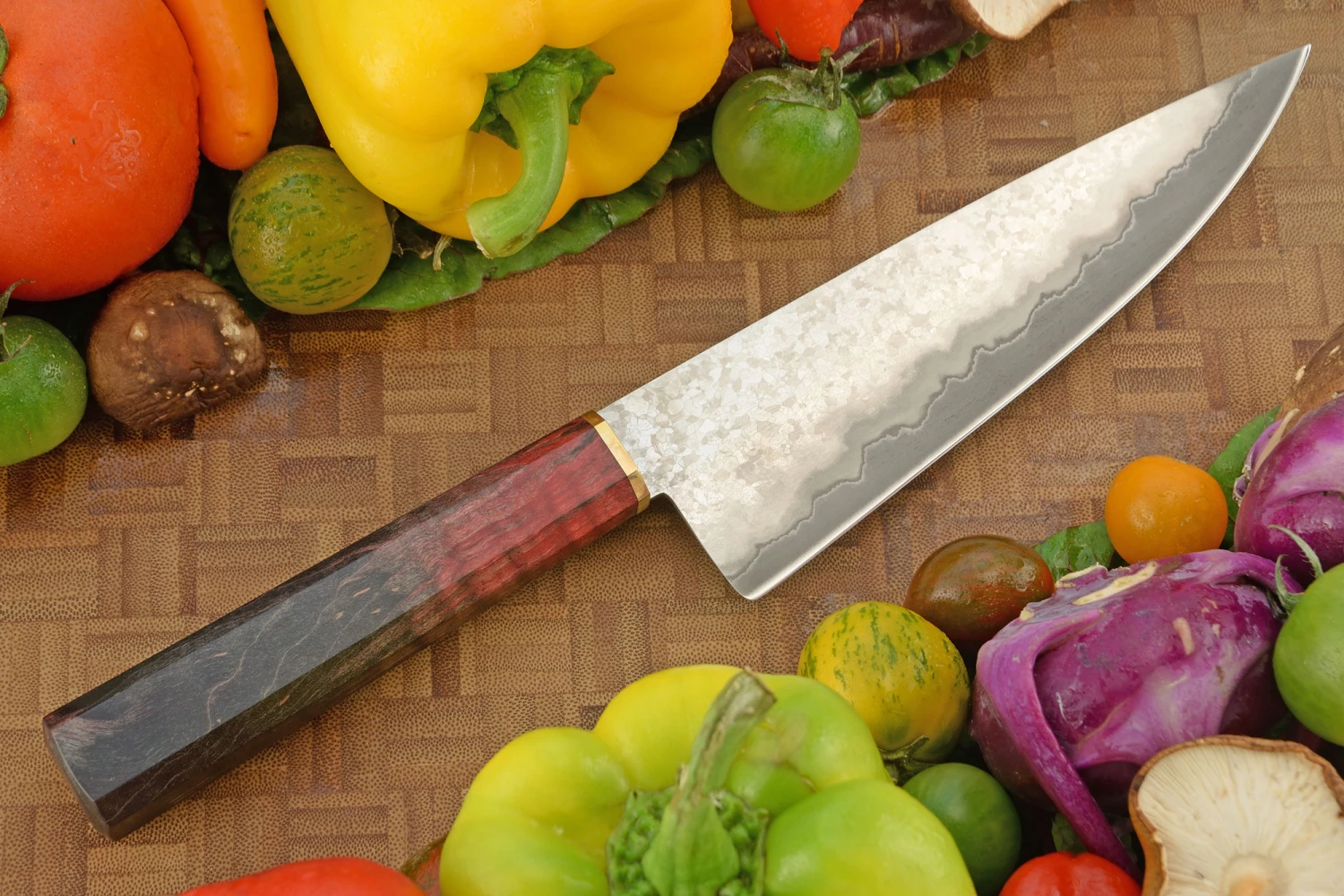 San Mai Chef's Knife With Masur Birch (6-3/4 In) 7 San Mai Chef's Knife With Masur Birch (6-3/4 In) - Image 7