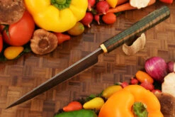 San Mai Chef's Knife With Curly Maple (6-3/4 In) -Optimal Knives Store 108000 4 x