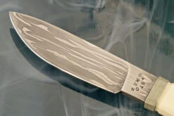 Damascus Utility With Walrus Ivory -Optimal Knives Store 108006 3 x