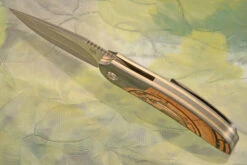 TF-4 Flipper With Zirconium And Mammoth Ivory (Ceramic IKBS) - SG2 San Mai Damascus -Optimal Knives Store 108045 4 x