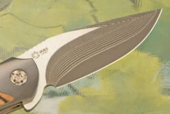 TF-4 Flipper With Zirconium And Mammoth Ivory (Ceramic IKBS) - SG2 San Mai Damascus -Optimal Knives Store 108045 6 x