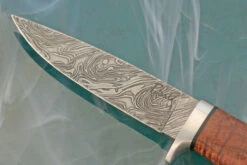 Damascus Hunter With Curly Koa -Optimal Knives Store 108068 3 x