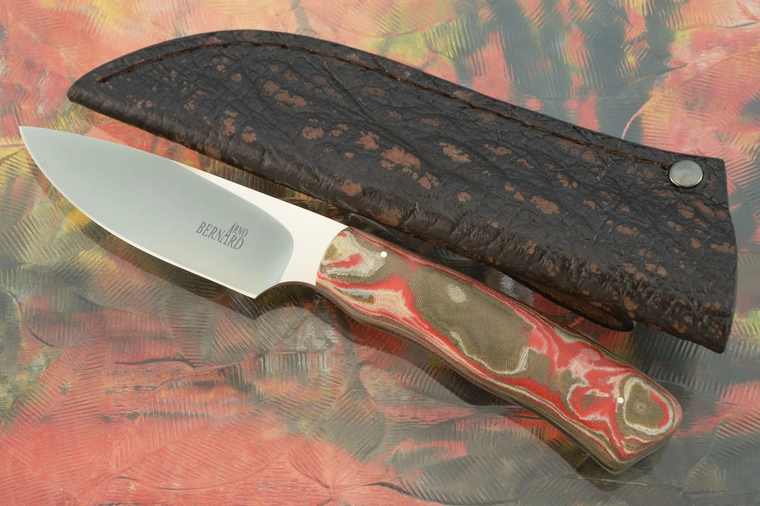 Drop Point Hunter With Linen Micarta 1 Drop Point Hunter With Linen Micarta