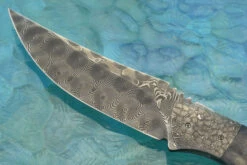 Damascus Hunter With Giraffe Bone -Optimal Knives Store 108105 3 x