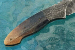 Damascus Hunter With Giraffe Bone -Optimal Knives Store 108105 6 x