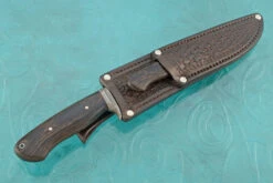 Honyaki Piggy Back Set With Wenge And Wrought Iron -Optimal Knives Store 108113 5 x