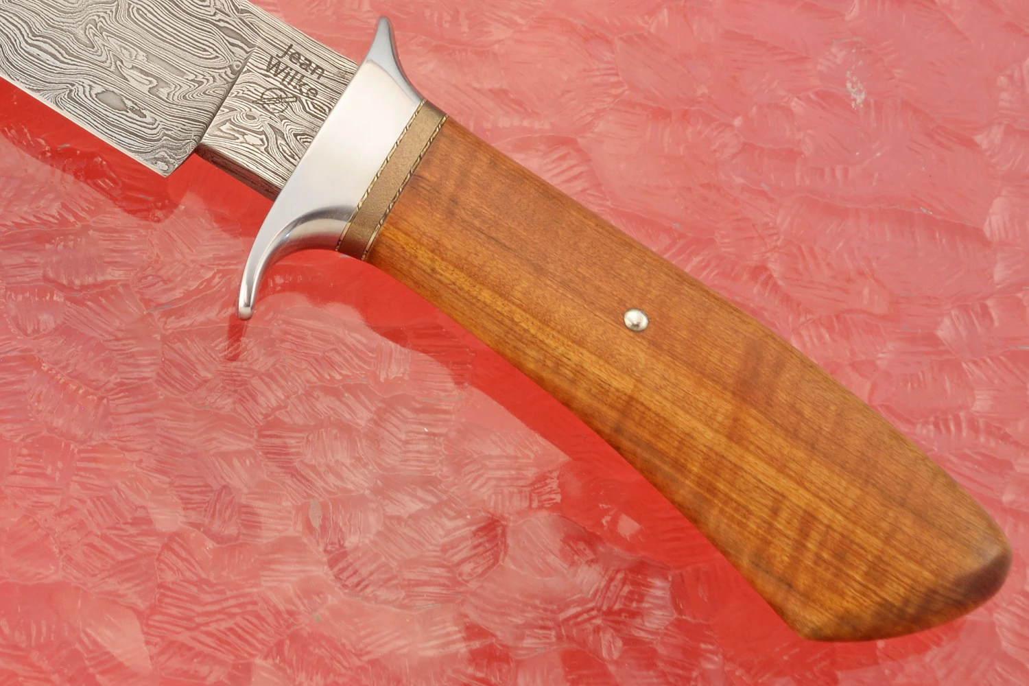 Damascus Bowie With Sneezewood 4 Damascus Bowie With Sneezewood - Image 4