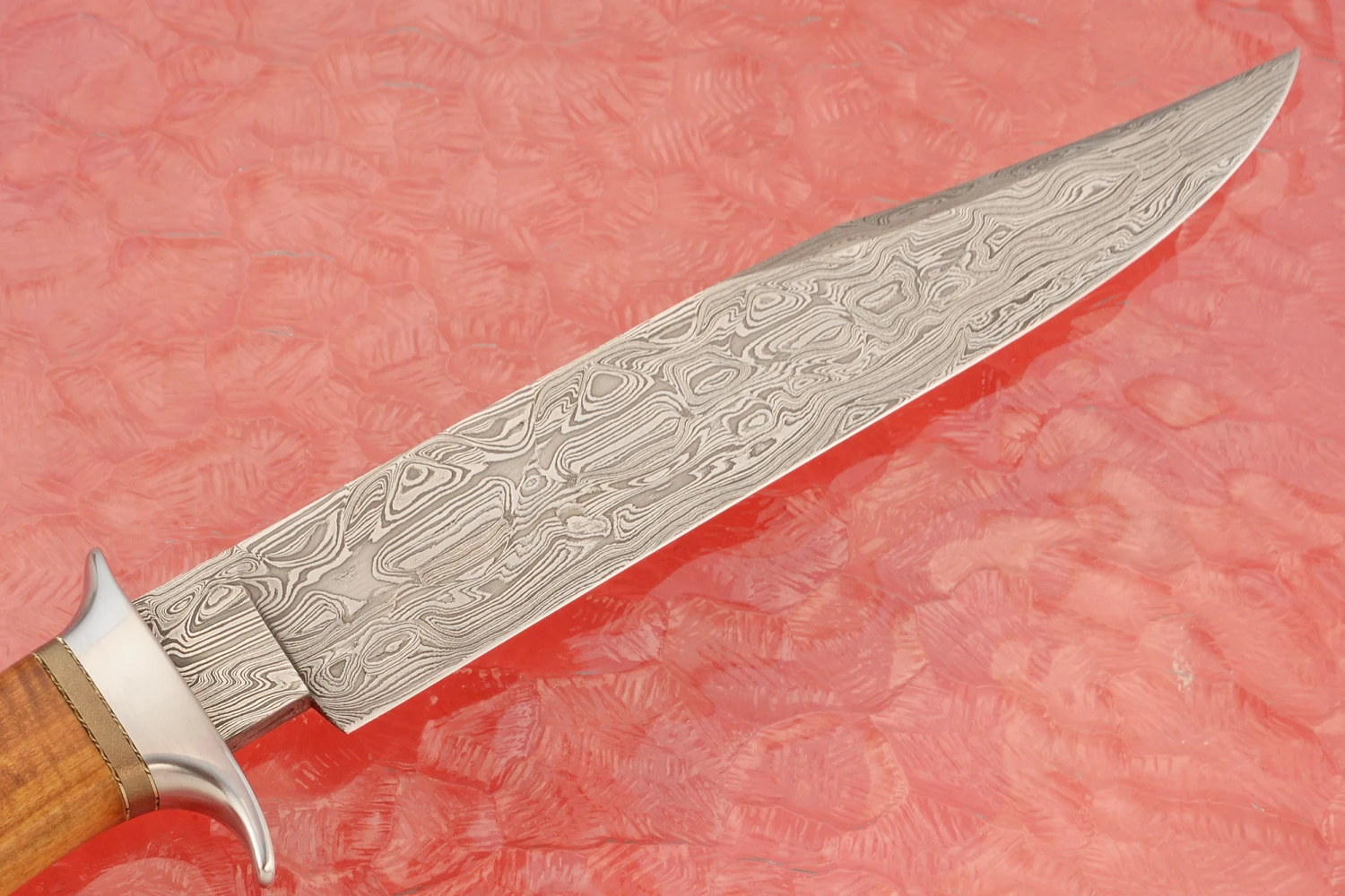 Damascus Bowie With Sneezewood 7 Damascus Bowie With Sneezewood - Image 7