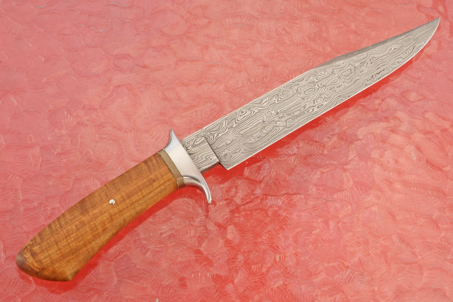 Damascus Bowie With Sneezewood 8 Damascus Bowie With Sneezewood - Image 8