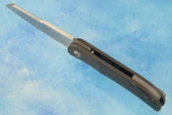 LEXK CFL Framelock Front Flipper With Blue Dark Matter FatCarbon Inlay - Satin Finish, Sheepsfoot - Elmax -Optimal Knives Store 108174 3 x