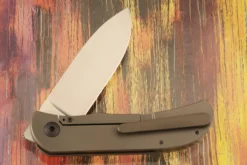 LEXK CFL Framelock Front Flipper With Copper Dark Matter FatCarbon Inlay - Satin Finish, Drop Point - Elmax -Optimal Knives Store 108181 4 x