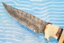 Swedish Damascus Hunter With Ironwood, Mammoth Ivory, And Walrus Ivory -Optimal Knives Store 108259 6 x