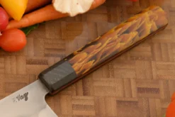 Honyaki Chef's Knife - Gyuto - (8-1/2 In) With Raffir And Carbon Fiber -Optimal Knives Store 108296 3 x