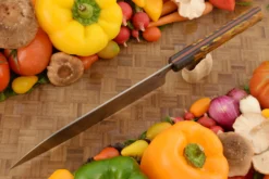 Honyaki Chef's Knife - Gyuto - (8-1/2 In) With Raffir And Carbon Fiber -Optimal Knives Store 108296 4 x