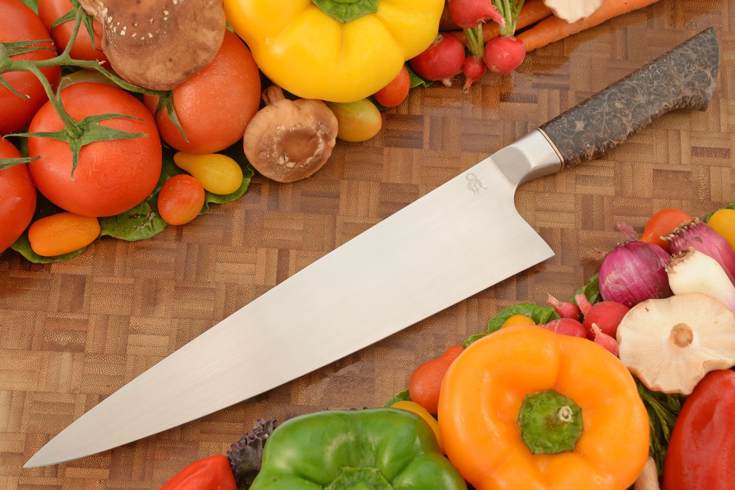 Integral Chef Knife (10-1/2 In.) With Stabilized Maple Burl - W2 1 Integral Chef Knife (10-1/2 In.) With Stabilized Maple Burl - W2