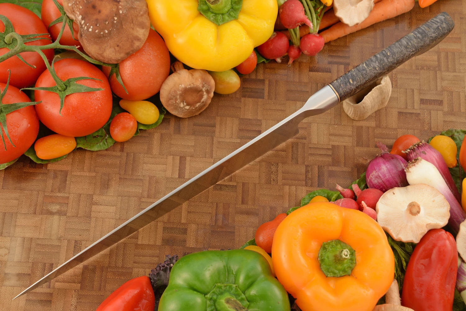 Integral Chef Knife (10-1/2 In.) With Stabilized Maple Burl - W2 3 Integral Chef Knife (10-1/2 In.) With Stabilized Maple Burl - W2 - Image 3