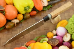 Chef's Knife - Santoku - With Curly Maple (7-1/2 In.) -Optimal Knives Store 108307 3 x