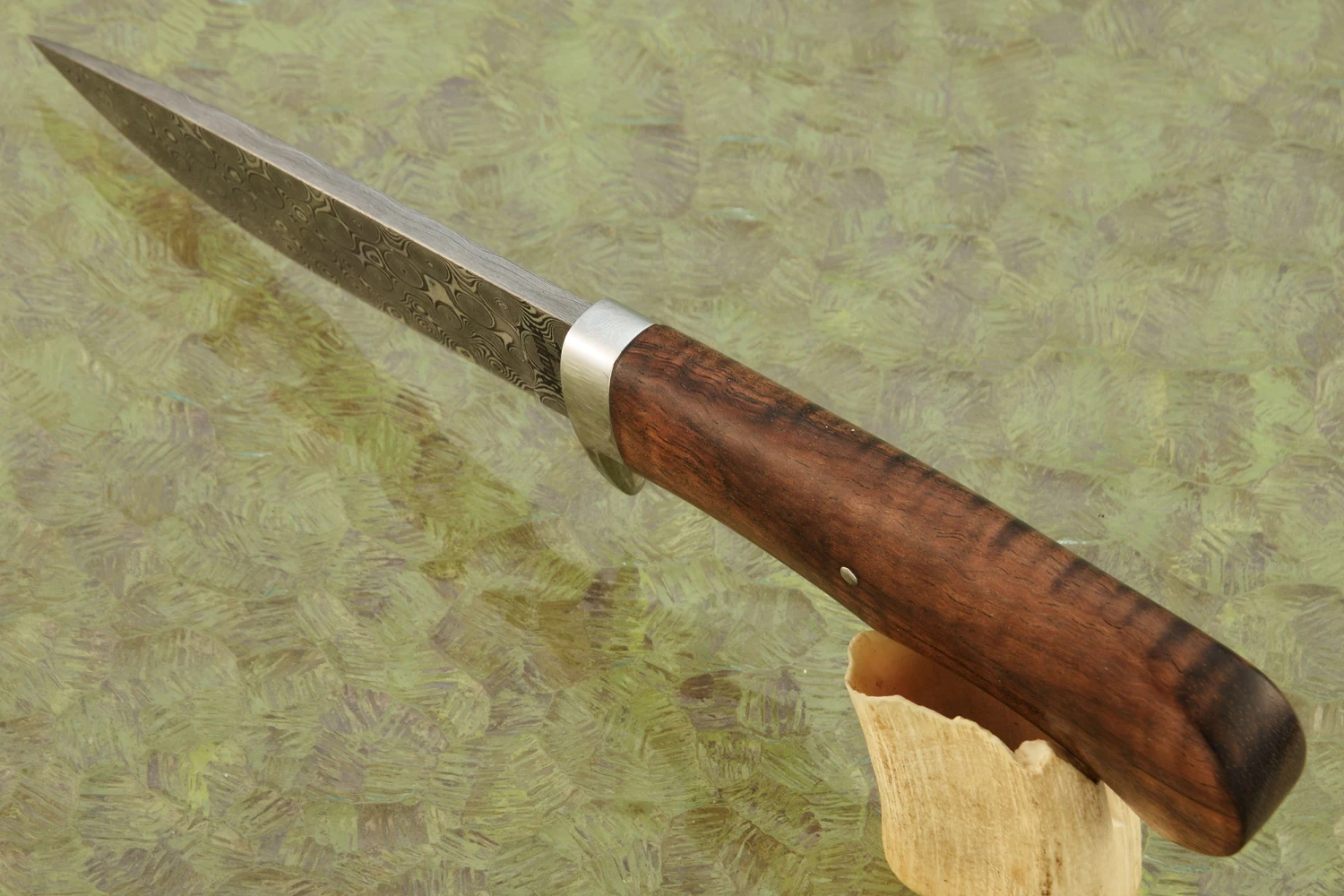 Raindrop Damascus Hunter With Koa 4 Raindrop Damascus Hunter With Koa - Image 4