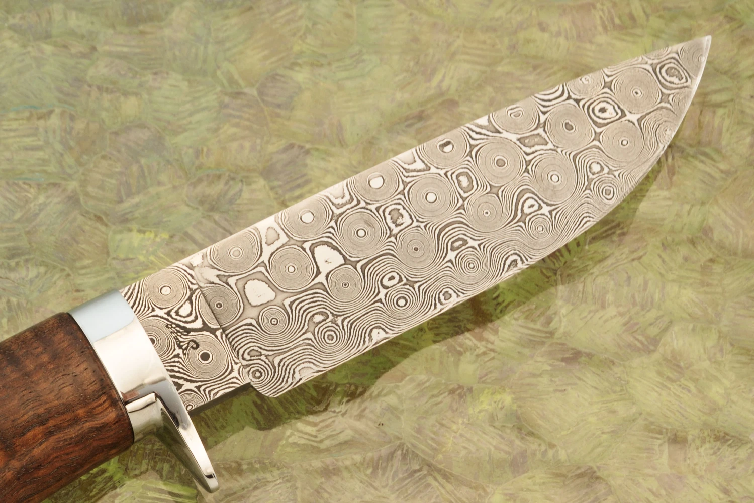 Raindrop Damascus Hunter With Koa 6 Raindrop Damascus Hunter With Koa - Image 6