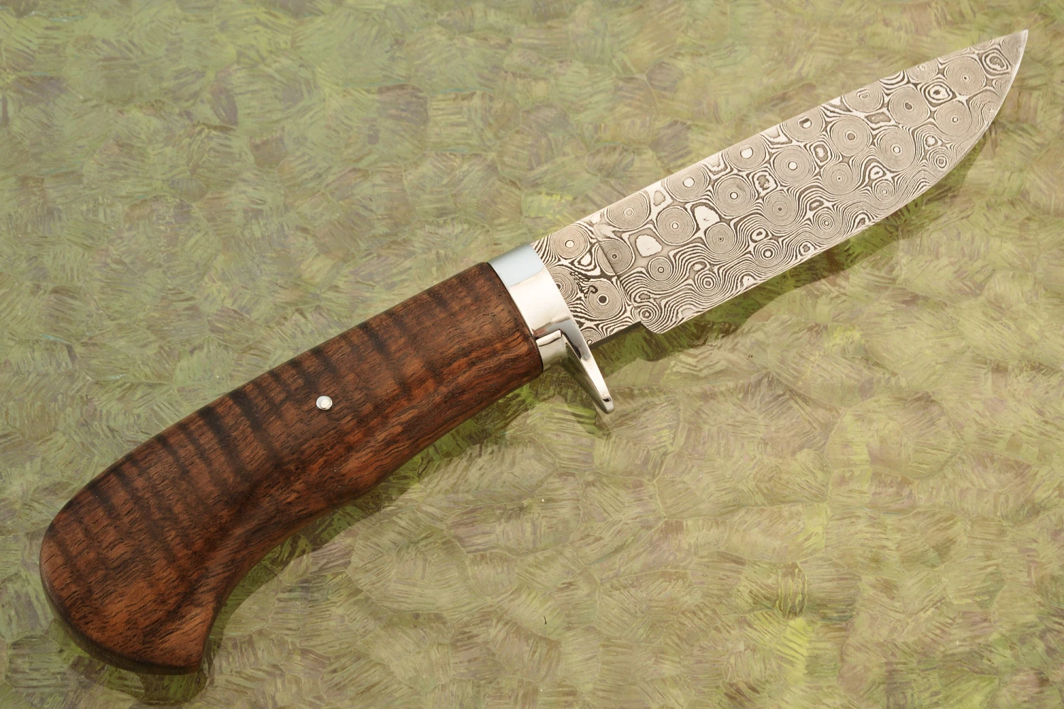Raindrop Damascus Hunter With Koa 7 Raindrop Damascus Hunter With Koa - Image 7