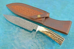 Damascus Hunter/Utility With Stag