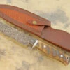 Damascus Field Knife With Sheep Horn