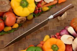 Damascus Chef's Knife With Sheoak (8-3/4 In.) 11 Damascus Chef's Knife With Sheoak (8-3/4 In.) -Optimal Knives Store 108353 4 x