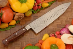 Damascus Chef's Knife With Sheoak (8-3/4 In.) 14 Damascus Chef's Knife With Sheoak (8-3/4 In.) -Optimal Knives Store 108353 7 x