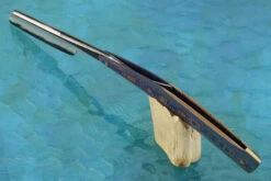 Custom San Mai Straight Razor (15/16") With Snakeskin Sycamore -Optimal Knives Store 108356 3 x