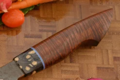 Chef's Knife (7-1/2 In.) With Ringed Gidgee And G-Carta - V-Toku2 Carbon San Mai -Optimal Knives Store 108357 3 x